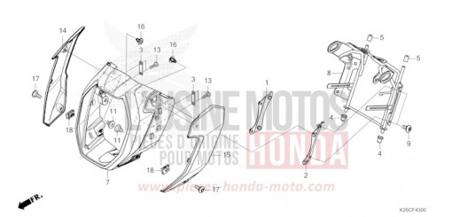 HEADLIGHT COVER MSX125AR de 2024